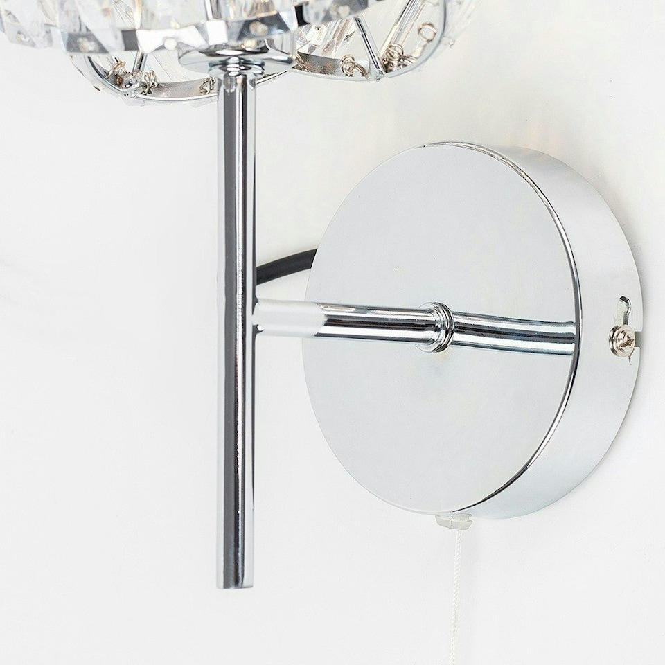 image 1 of ValueLights Hudson Silver Indoor Wall Light and G9 Capsule LED 3W Warm White 3000K Bulb