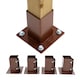 image 1 of 4x Heavy Duty Bolt Down Fence Post Shoe Grip Holder - 75 x 75mm | Brown | 4