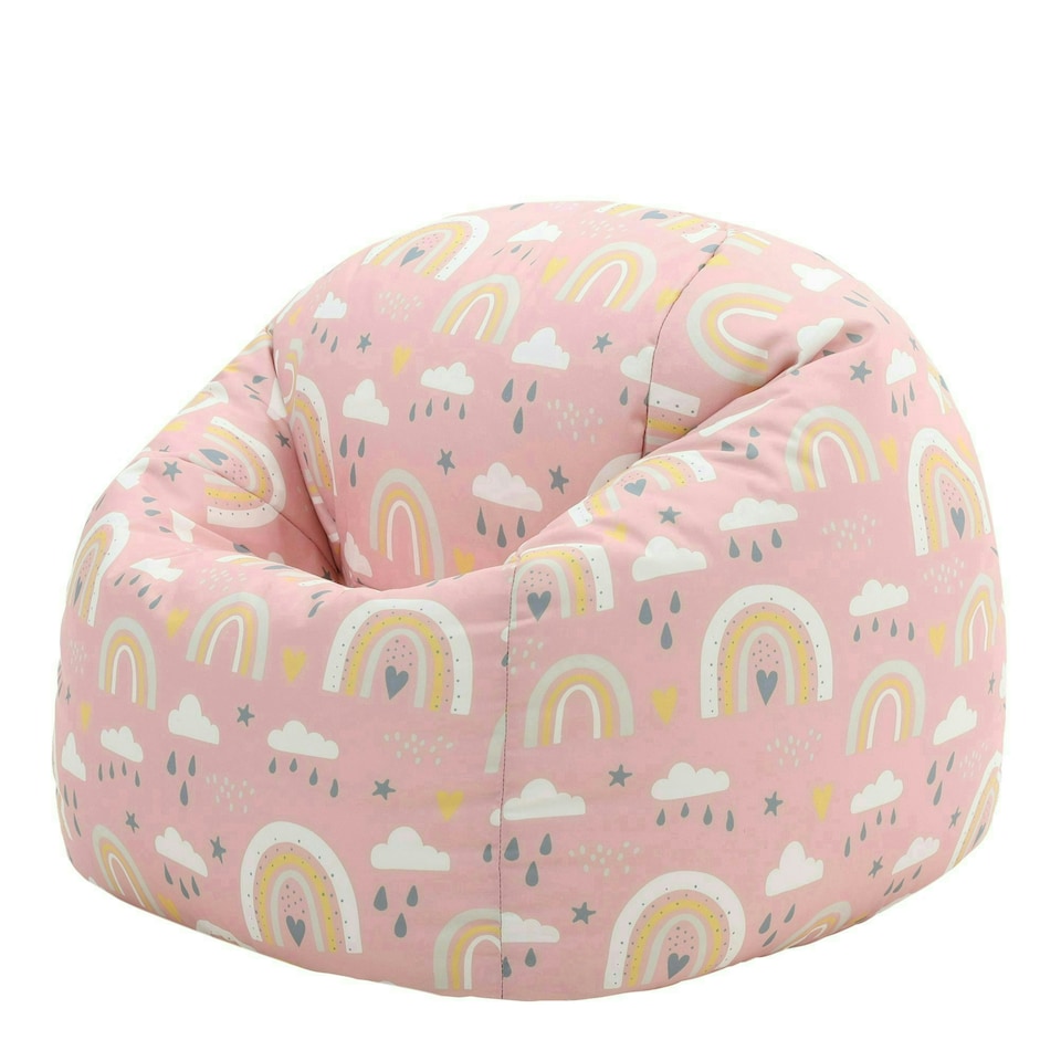 image 1 of icon Kids Rainbow Bean Bag Chair Pink Childrens Bean Bags Multi