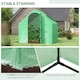 image 7 of Outsunny Walk-In Portable Greenhouse Mini Grown House Steel Frame Window Green