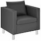 image 1 of COSTWAY Single Sofa Seat Upholstered Sofa Chair W/ Cushion Grey