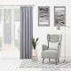 image 2 of 16 - 19mm Satin Silver Ball Metal Curtain Pole Set 120 - 215cm Silver | Silver