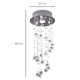 image 5 of HOMCOM Metal Crystal Ceiling Light Chandelier Elegant Pendant Lamp Living Room Stairway Stairway Spiral Rain Drop Pendant Lamp Silver