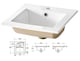 image 5 of Bathroom Furniture Set Vanity Unit 400mm Sink Tall Cabinet White Gloss Oak Aruba