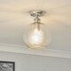 image 2 of BHS Alfie 1 Light Flush Ceiling Light, Nickel