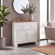image 9 of Vida Designs Arlington 2 Drawer 2 Door Sideboard Shaker Buffet Cabinet Storage, White & Oak | White | White & Oak | 1