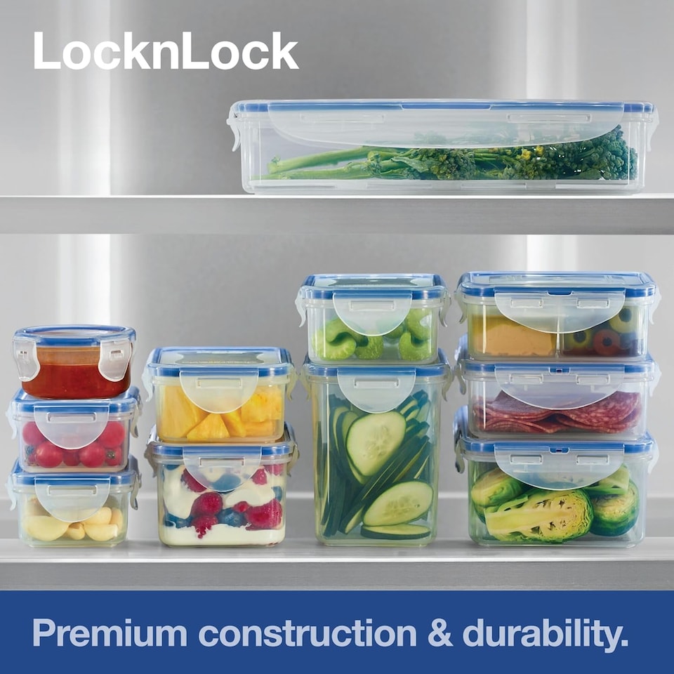 image 1 of LocknLock Food Storage Container Airtight Leakproof Microwave Safe Transparent Food Box 870ml