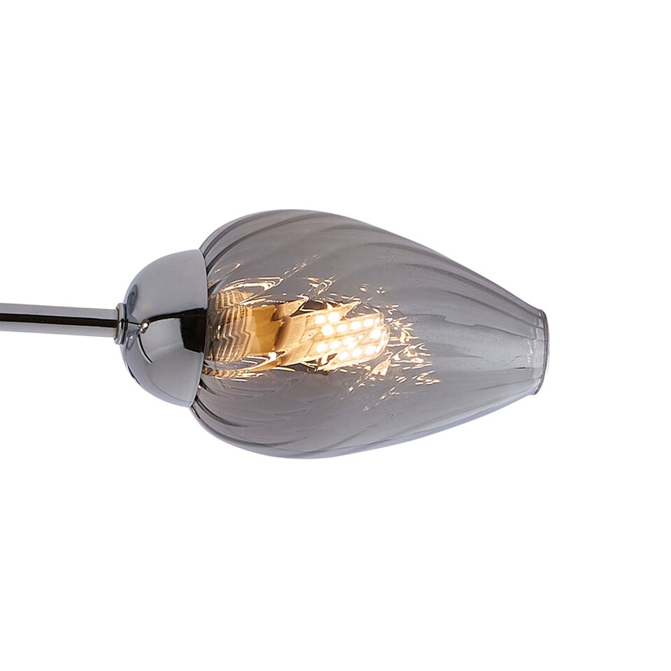 image 1 of Lina 3-Light Chrome Flush Ceiling Light