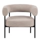 image 2 of Oakfield Lounge Chair in Beige Fabic with Black Legs