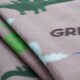 image 2 of OHS Dinosaur Fleece Blanket Kids Throw, 120x150cm - Grey