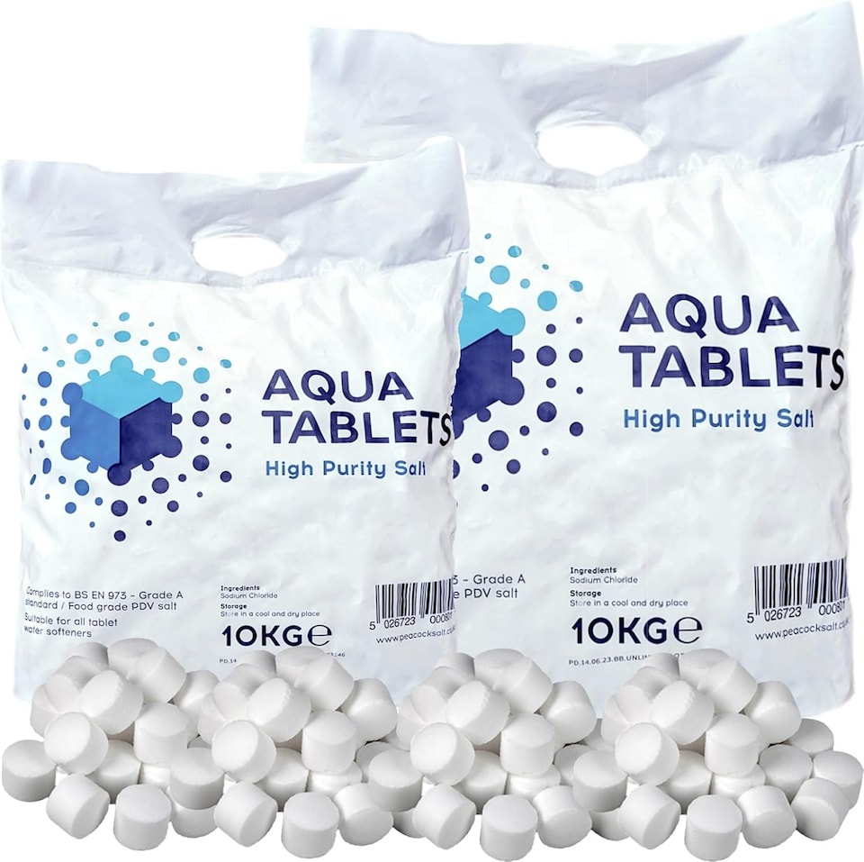 image 1 of 1 x Water Softener Salt Tablets 10kg High Purity Salt Reduces Lime Scale & Protect Appliance Performance