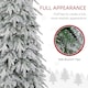 image 4 of HOMCOM 6ft Flocked Pencil Christmas Tree with Auto Open, Steel Base