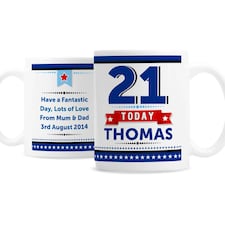 Personalised Birthday Star Mug White