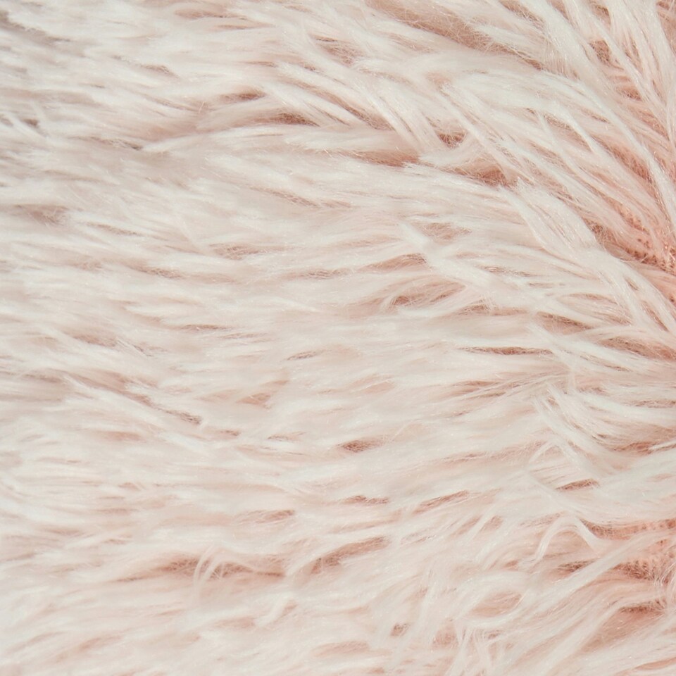 image 1 of OHS Fluffy Dome Pet Dog Cat Cave Nest Plush Bed, 45x45cm Pink | Blush Pink | S