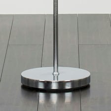 ValueLights Charlie Chrome Floor Lamp White Taper Shade 