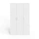 image 4 of Bailey 3 Door Wardrobe | White | White