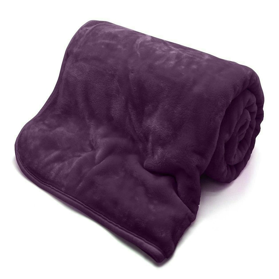 image 1 of Mink Aubergine Blanket 200x240cm