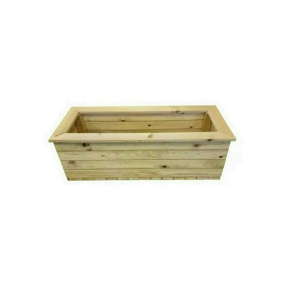 image 1 of Multi Pack of 2 - Deluxe Large Trough Planter - Timber - L40 x W100 x H32 cm - Fully Assembled