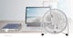 image 6 of Nedis 10cm Mini USB Powered Tilting Desk Fan with Metal Shell and Aluminium Blades, 360° Rotation, On/Off Switch - White
