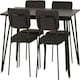 image 2 of Marlow Dining Set with Sheldon Chairs Black | Black Marble/Grey Boucle