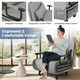 image 8 of COSTWAY 3-in-1 Convertible Sofa Bed Sleeper Chair Grey Grey