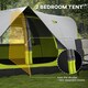 image 4 of Outsunny 2 Room Camping Tent with Waterproof Rainfly & Screen Panels Yellow | Yellow