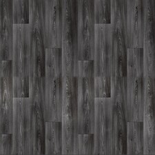 Black Wood Effect Anti-Slip Vinyl Flooring For Kitchen, Bathroom, Dining Room, 2.5mm Thick