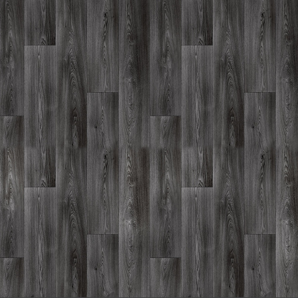 image 1 of Black Wood Effect Anti-Slip Vinyl Flooring For Kitchen, Bathroom, Dining Room, 2.5mm Thick
