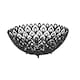 image 2 of Hill Interiors Cast Lattice Bowl - Black - 13cm x 32cm x 32cm