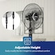 image 3 of GEEPAS 16’’ Pedestal Fan, Height Adjustable & Pivoting Fan Head, Oscillating – 60W