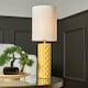 image 2 of BHS Halden Tall Ceramic Table Lamp, Yellow