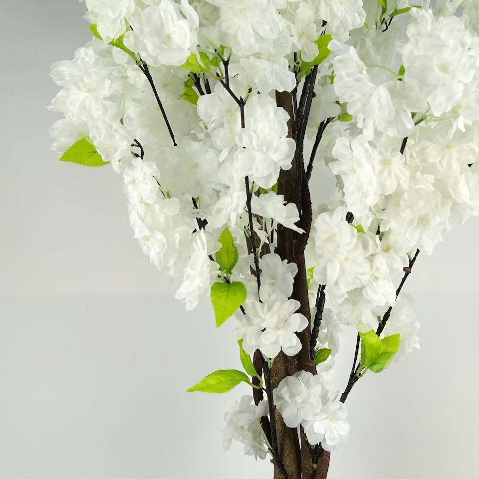 image 1 of 150cm Artificial White Blossom Tree
