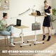 image 3 of HOMCOM Standing Desk Mobile Overbed Table w/ Wheels for Home Office Natural