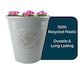 image 3 of JSH Olive Planter 75L Ceramic Look Round Plastic Flower Pot Frost & UV Resistant 30cm Round - Grey