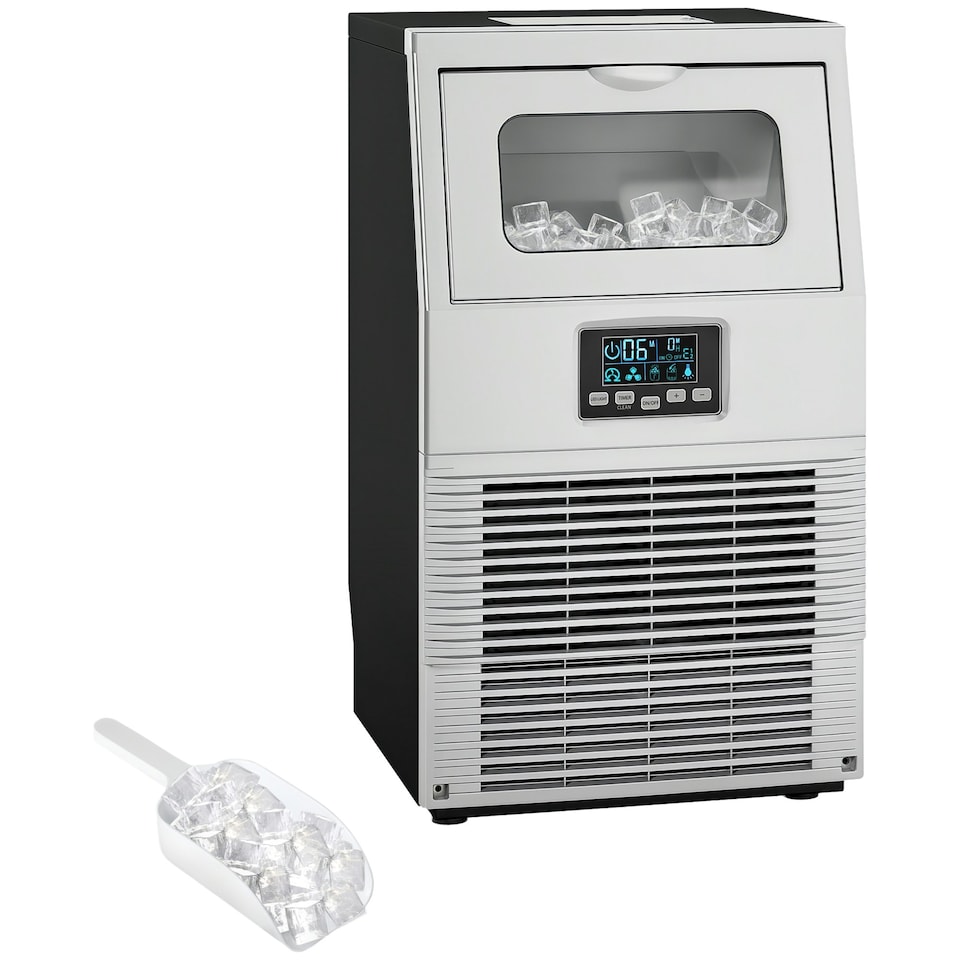 image 1 of HOMCOM Commercial Ice Maker w/ 4kg Ice Storage for Home Restaurant