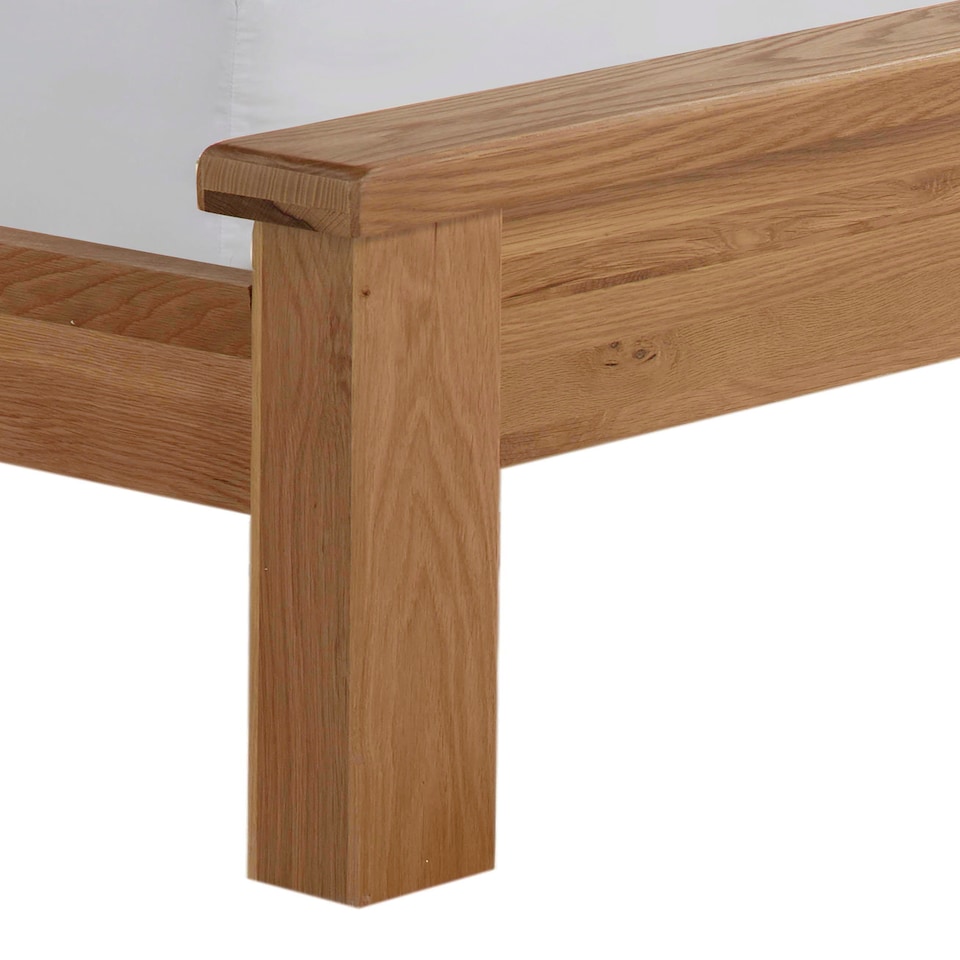 image 1 of 6ft Super King Real oak,Chunky, Curved, Solid,strong,wood bed frame.Low foot end wooden bedstead