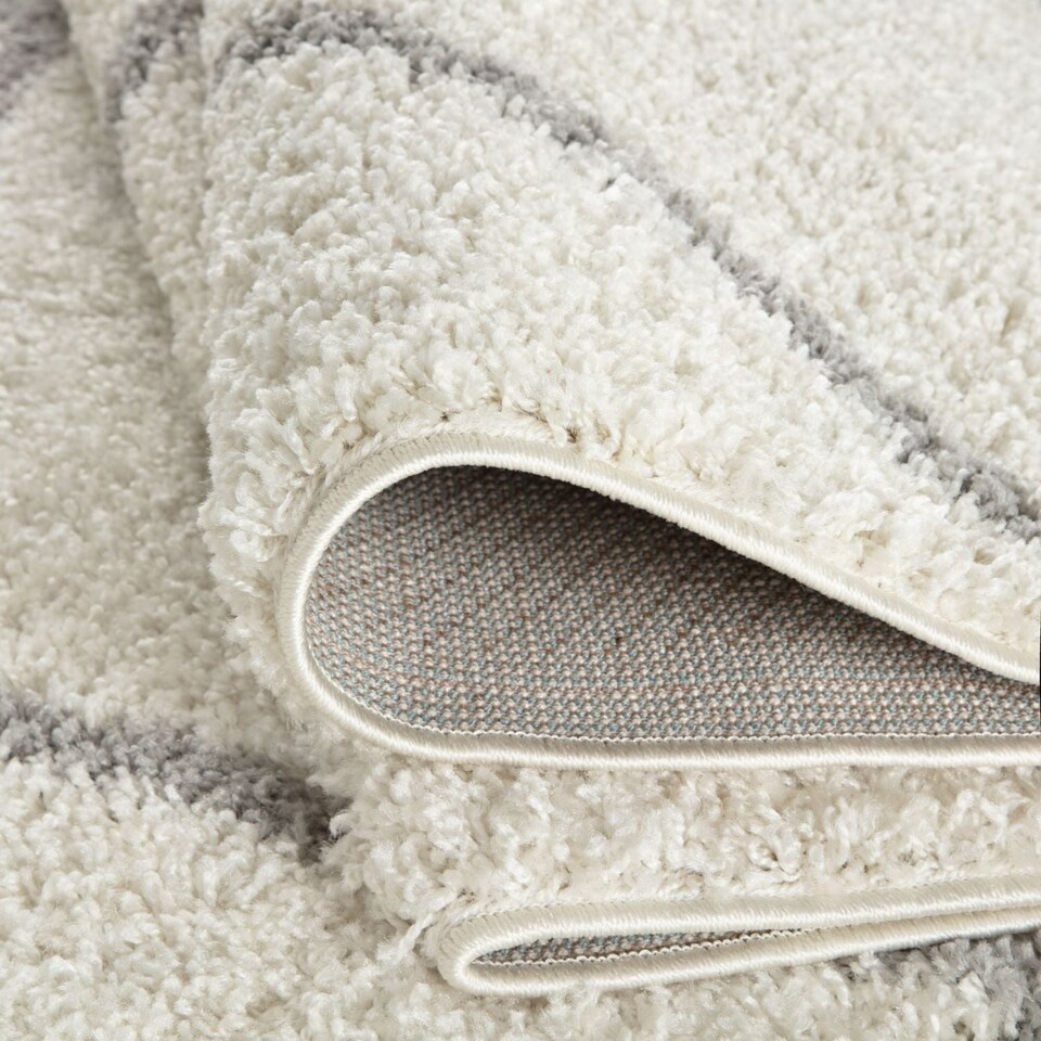 image 1 of The Rugs Moroccan Collection Soft High Pile Shaggy Diamond Floor Rugs and Runners Living Room