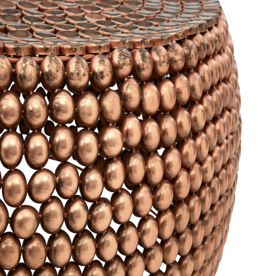 image 1 of Interiors by Premier Beaded Iron Copper Coffee Table Gold