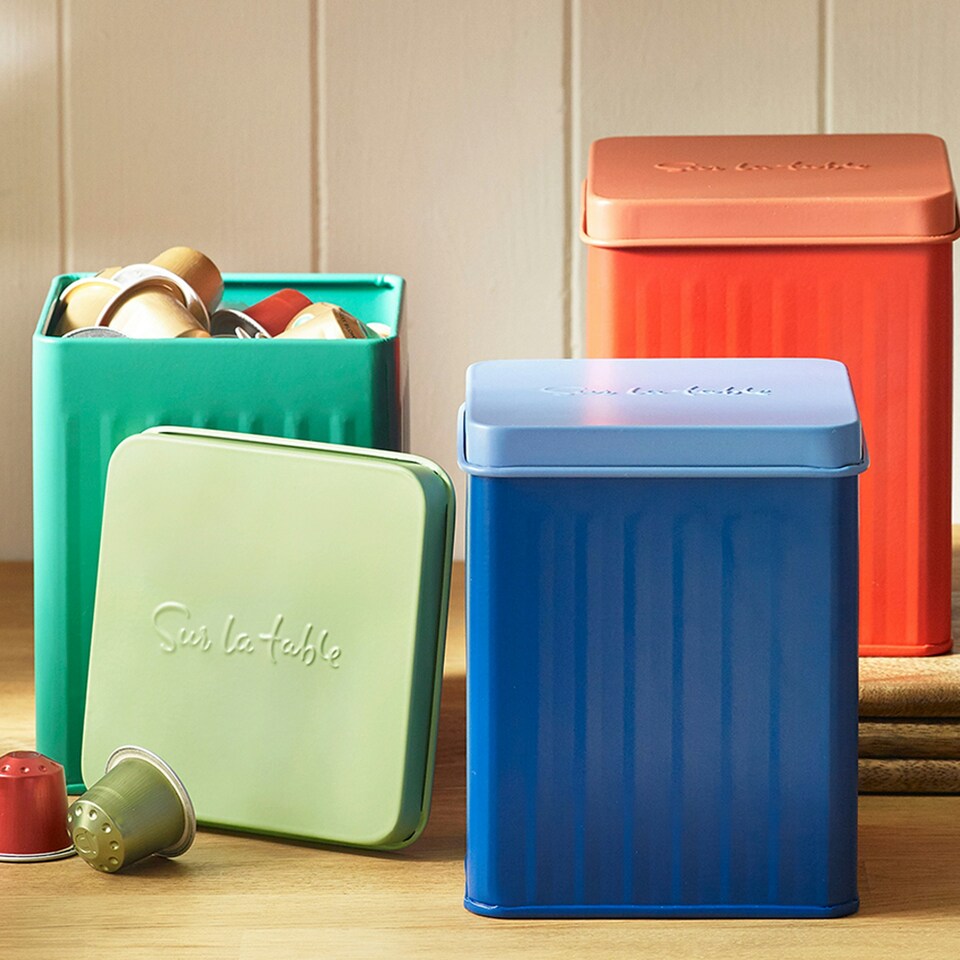 image 1 of Sur La Table Set of 3 Colour Me Happy Storage Tins