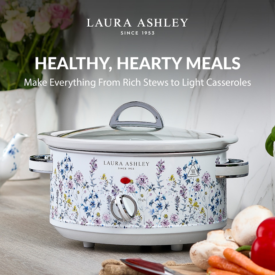 image 1 of Laura Ashley Slow Cookers 6.5 Litres. Large Capacity Slow Cooker for 4 to 5 People. Energy Efficient with 3 Heat Settings