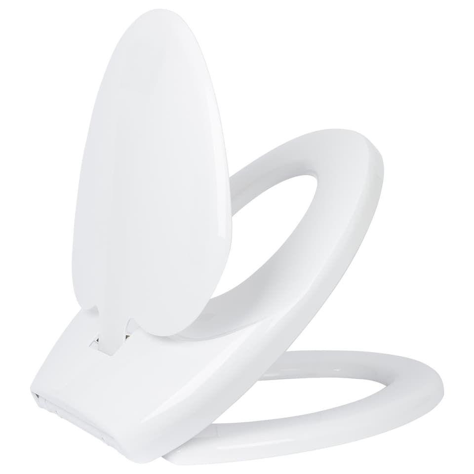 image 1 of Harbour Housewares Soft Close Family Toilet Seat - White | White | White