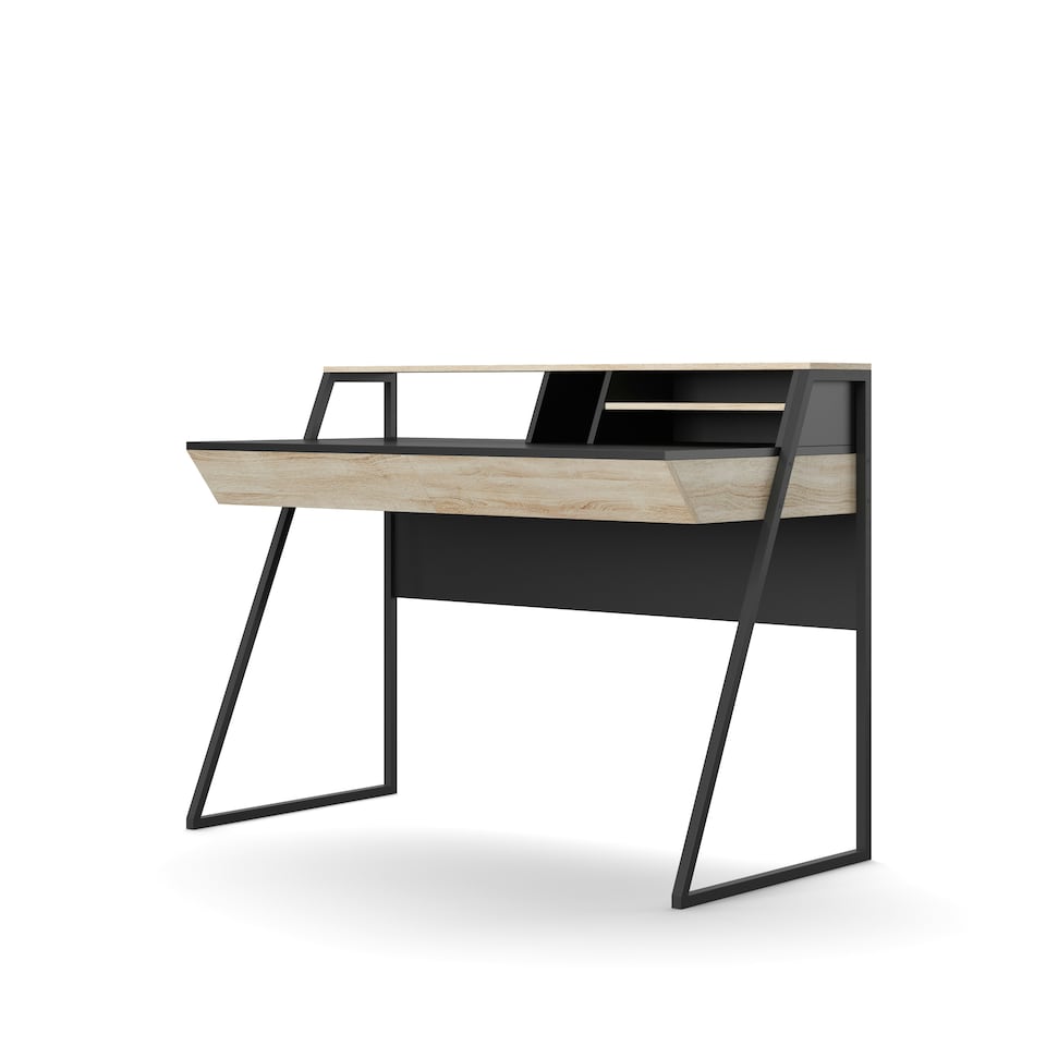 image 1 of Salcombe desk in black oak light