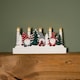 image 1 of 28cm Battery Operated Light up White Wooden Christmas Candle Bridge with Gonk Scene and 5 LEDs