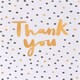 image 2 of Multipack of 10 Thank You Cards for Him/Her/Friend - Black & Gold Spotty Design, 130mm x 100mm