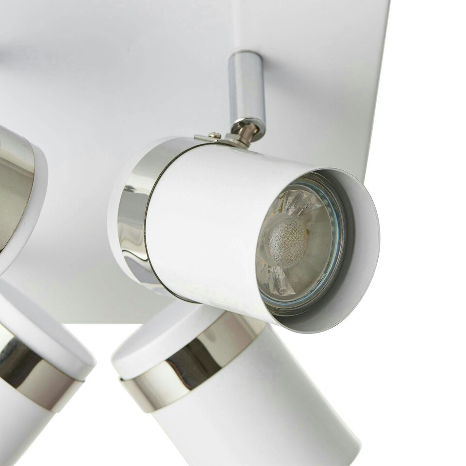 image 1 of Camden 4 Light White Ceiling Spotlight Plate