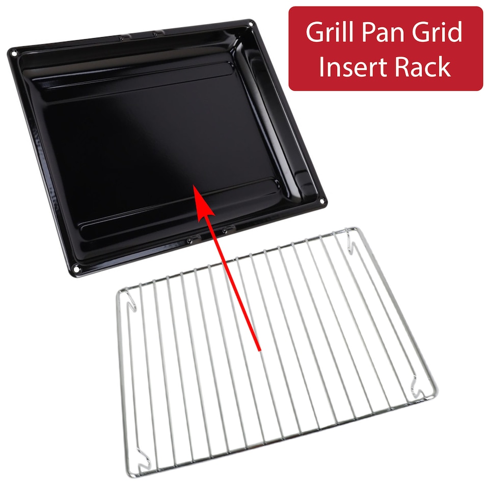 image 1 of SPARES2GO Grill Pan Grid for Flavel Oven Rack Insert Stand 320mm x 245mm
