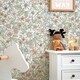 image 1 of Gorgeous Gardenia Wallpaper in Sage, Soft Blues and Peach Multi