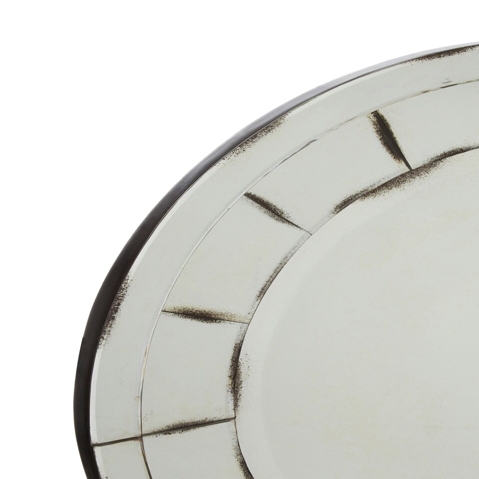 image 1 of Interiors by Premier Round And Effect Wall Mirror Grey