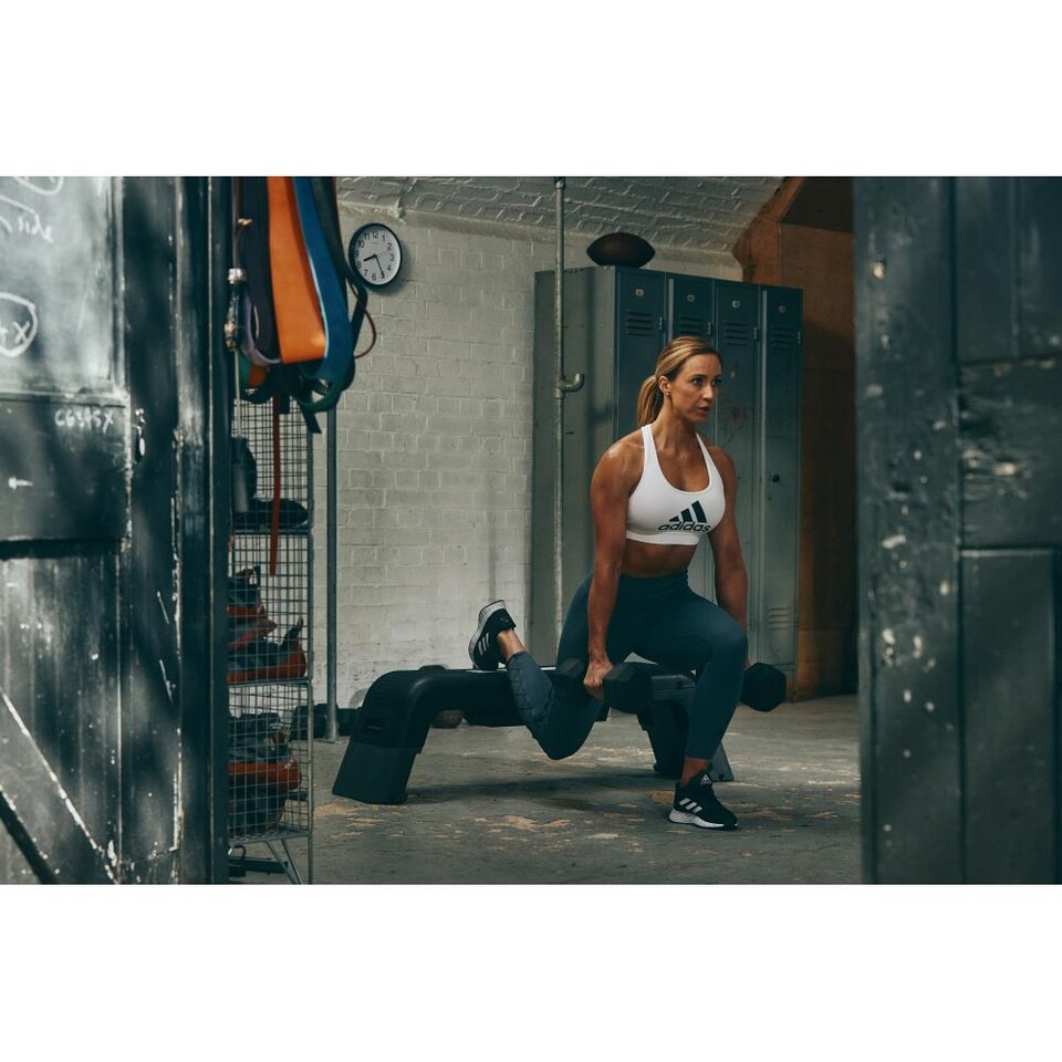 image 1 of Adidas HIIT Deck - Configurable HIIT Step and Weight Bench, Resistance Tube and Skipping Rope Included, Black. | Black | BLACK | adult