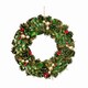 image 1 of 30cm Bauble and Pinecone Hanging Christmas Wreath with Red Berries